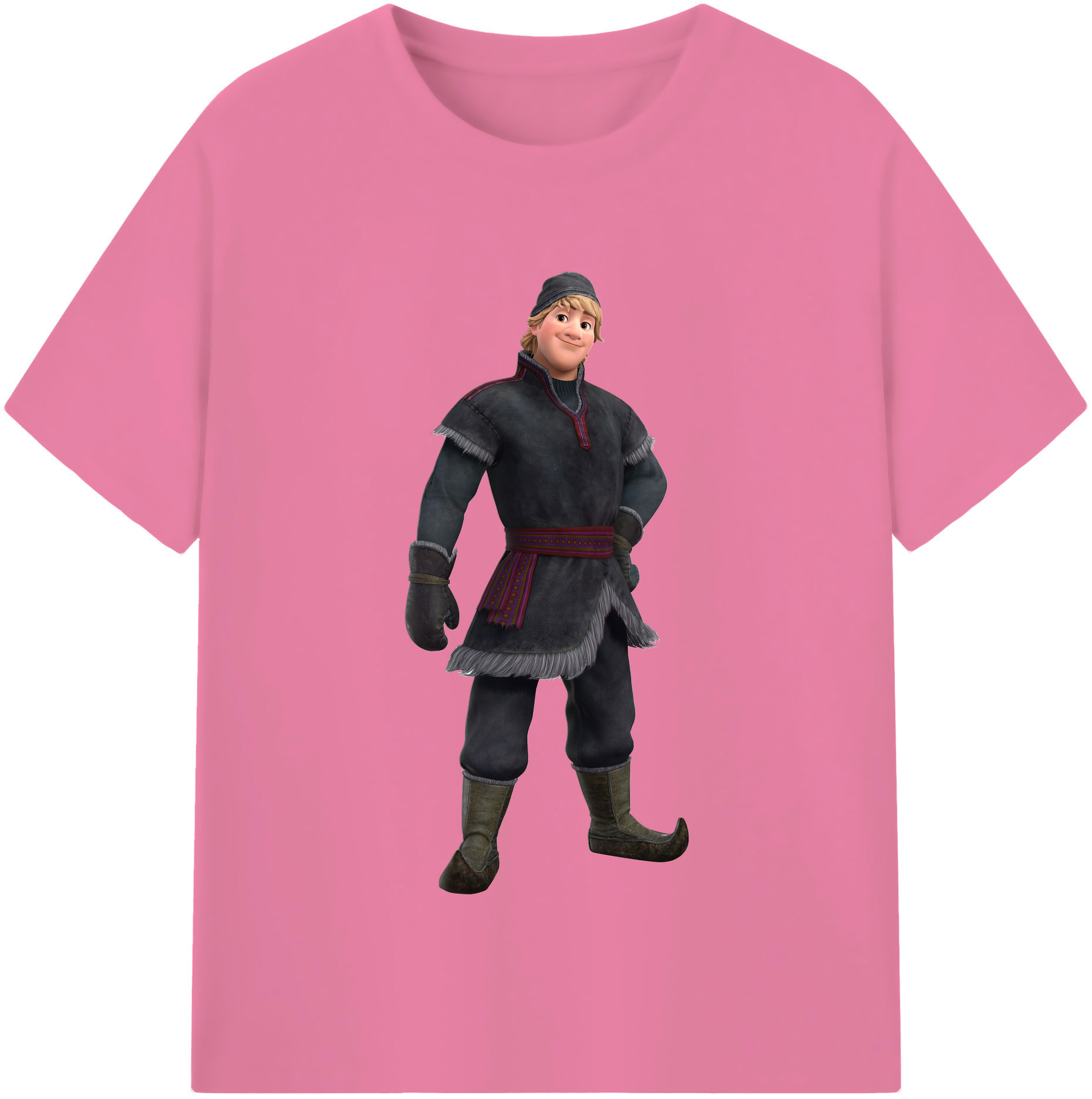 （画像用） アナと雪の女王 アンナ エルサ Frozen Anna Elsa 綿100％半袖Tシャツ（フロントプリント）